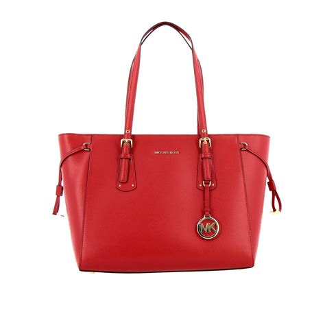 michael kors bags red flour|Michael Kors red tote bag.